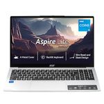 acer Aspire Lite, 12th gen, Intel Core i5-12450H Processor, 16 GB, 512GB, Full HD IPS, 15.6"/39.62 cm, Windows 11 Home, MSO, Pure Silver, 1.70 kg, AL15-52H, Backlit Keyboard