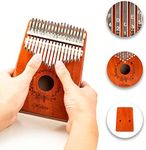 Waltsun Kalimba Thumb Piano 17 Keys Portable Mbira Finger Piano Gifts for Kids and Adults, Easy Music Instrument for Beginners and Professionals with Enchanting Sound