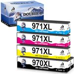 Double D Compatible 970XL 971XL 970 971 Ink Cartridge, Work with Officejet Pro X576dw X476dw X476nw X551dw X451dw X451dn (B C M Y) 4PK