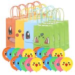 JOLINTAL 16+20 PCS Game Theme Birthday Party Candy Gift Bags with Balloon for Party Supplies, Party Favor Goody Treat Candy Bags for Game Kids Adults Birthday Party Decor, Monster Party Decorations