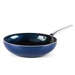 Blue Diamond Cookware Diamond Infused Ceramic Nonstick 28 cm/3.7 Litre Wok Pan, PFAS-Free, Induction, Oven Safe, Blue