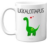 Stuff4 Lesbian Gifts for Girlfriend - Lickalottapus Dinosaur Mug - Anniversary Mug Birthday Gift for Her, Valentines LGBT Gay Lesbian Gifts for Adults 11oz Ceramic Dishwasher Safe Premium Mugs