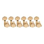 Musiclily Pro 6 inline Guitar Locking Tuners Tuning Pegs Keys Machine Heads Set for Fender Stratocaster Telecaster Electric Guitar, Gold