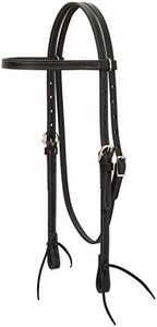 Weaver Leather unisex adult Straight Browband Headstall, Black, Horse US