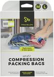 Travelon Set of 2 Compression Packing Bags, Clear, One Size