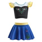 NEWEPIE Anna Princess Two-Piece Tankini Swimsuit for Baby Girls Bathing Suits Swimwear Swimming Set 5-6T