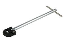 Master Plumber T151 Basin Wrench, Install & Remove Tub Drains, Closet Spuds & Sink Basket Strainers, 11-in Arm, Reversible Spring Loaded Jaw