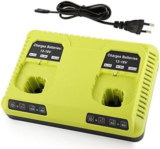 XNJTG Replacement Charger 3A 12V-18V Dual Port Charger Replacement for Ryobi ONE+ P108 P107 P104 P105 P102 P103 Tools Battery