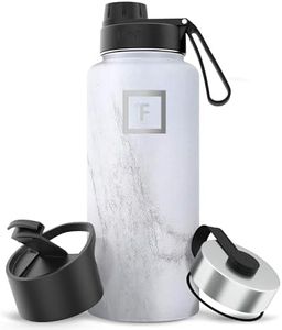 IRON °FLASK Sports Water Bottle - 32 Oz 3 Lids (Wide Spout Lid), Leak Proof - Stainless Steel Gym & Sport Bottles for Men, Women & Kids - Double Walled, Insulated Thermos, Metal Canteen