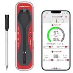 ThermoPro TempSpike Premium Truly Wireless Meat Thermometer up to 500FT Remote Range, Bluetooth Meat Thermometer with Wire-Free Probe, Meat Thermometer Wireless for Sous Vide Smoker Rotisserie Brewing