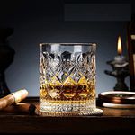 Homeprism - 320 ml Classic Whiskey Glasses Set of 2 pcs, Barware Glasses for Scotch, Bourbon, Whiskey, Cocktail- Old Fashioned Cocktail Tumblers