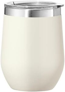 Oggi Cheers Insulated Wine Tumbler, 12-Ounce, Grey (8145.10)