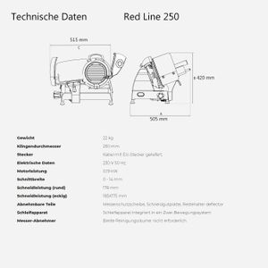 Palatina Werkstatt Berkel Red Line 250 Slicer – Electric Meat Cutter