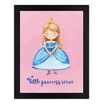 Interio Crafts Little Princess Room Framed Poster - Framed Poster for Girls Room Decoration - Synthetic Wood - 13 X 10 Inches.