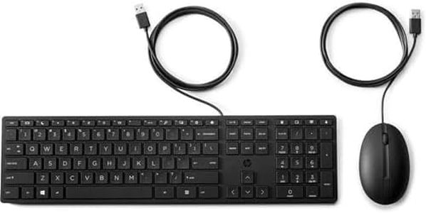 HP Wired Desktop 320MK Keyboard and Mouse Combo, Black