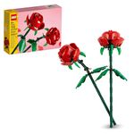 LEGO Roses, Flowers Set, Compatible with Artificial Flower Bouquets from the Botanical Collection, Kids' Bedroom Decor or Accessory, Gift for 8 Plus Year Old Girls and Boys, 40460