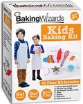 Deluxe Kids Baking Set With Apron, Children's Cook Book And Real Cooking Kitchen Utensils - Suitable For Boys & Girls Age 3 to 10 - Ideal Christmas or Birthday Gift