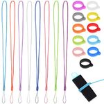 Gatuida 8 Anti-Lost Necklace Lanyard with 24 Pieces Anti-Lost Silicone Rubber Ring Pen Silicone Lanyard Holder