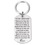 Brother Sister Gifts Wherever You Are You Will Always Be in My Heart Birthday Christmas Graduation Keychain Necklace