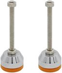 TTZEZE 4PCS Adjustable Leveling Screw Legs, Heavy Duty Feet Leveler Glides Foot for Furniture Table Chairs Shelfs Mechanical Equipment with Nuts -1.57" Dia Base,5/16 Thread Size,3.54" Thread Length