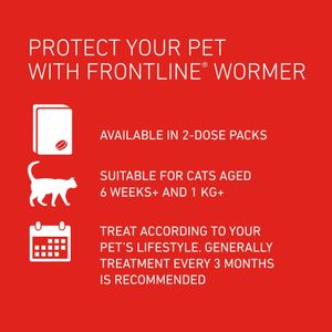 Frontline Cat Wormer Tablets – 2-Count Deworming Treatment