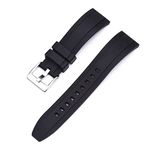 WAMD Quick Release FKM Rubber Watch Strap - Datona (Black, 20 mm)