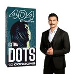 Bold Care 404 Extra Dotted Condom For Men | 10 Condoms With Disposable Pouch | Electronically Tested | 576 Dots 70 Microns | Ribbed Condom | Extra Thin Condom With Real Fit