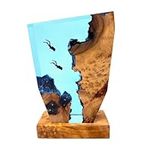 JSNKJLMN Divers LED Night Light Epoxy Resin Wood Light Lamp Deep Sea Diving Nightlight Desktop Lamp for Home/Room Decor