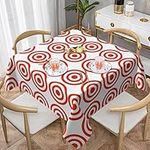 Lsjuee Vector Design Target Tablecloth Square Tablecloths Table Cloth for Kitchen Dining Patio Party Washable Table Cover