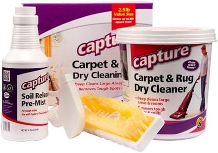 Capture Carpet Dry Cleaning Kit 250 - Resolve Allergens Stain Smell Moisture from Rug Furniture Clothes and Fabric Mold Pet Stains Odor Smoke and Allergies Too