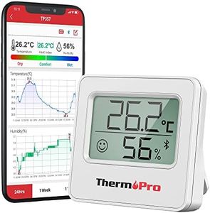 Thermopro TP357 Petit Thermometre Interieur Numérique Bluetooth de Hygrometre Interieur, Termometre Maison Pieces Thermomètre Connecté Utilisé avec Smart APP, Hygrometre Cave a Vin Multifonctions