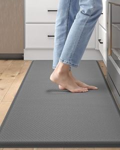 DEXI Anti Fatigue Kitchen Mat, Stain Resistant, 1.8cm Thick, Padded Cushioned Floor Comfort Mat for Home, Garage and Office Standing Desk, 51 x 99cm, Grey