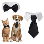 cobee Dog Cat Tuxedo Collar Adjustable Pets Dog Cat Bow Tie Cat Wedding Bow Tie Formal Puppy Bow Tie Tux Collar Pet Costume Necktie Collar Puppy Kitten Wedding Birthday Tux Collar Bow Tie for Dog Cat