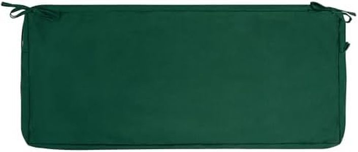 FUNHOME Outdoor Bench Cushion Covers 48" x 18" x 3", No Insert! Patio Cushion Covers for Outdoor Furniture,Water Resistant Patio Bench Loveseat Cushion Covers 1 Pack, Dark Green (Covers ONLY)