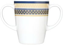 Rosa Lifestyle Two Handled Melamine Mug – Lightweight 126g, 400ml/14oz Capacity – Daily Living Mobility Aid for Elderly, Dementia, Tremors, Arthritis, & Weak Grip (White)