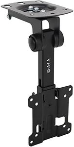 VIVO Manual Flip Down Ceiling Mount for 13 to 27 Inch Flat Screens, Folding Tilt Pitched Roof and Under Cabinet Mounting for LCD TV and Monitors (Mount-M-Fd27)