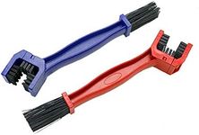 WEFOO Bike or Motorcycle Chain Washer, Cleaning Brush 2 Pcs (Color, Blue and Red)