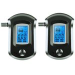 AROTEC Alcohol Testing Machine BAC Monitor with 5 Nozzles & Audible Alarm Portable Alcohol Tester Breath Analyzer for Safe Driving, Home use, Self Testing, Police Use - Pack of 2