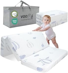voomf Trifold Pack and Play Mattress - 38"x26" Pack N Play Mattresses Pad with Breathable Removable Cover - High Density Foam Foldable Portable Baby Crib Mattress 2Inch