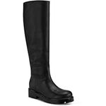 Marc Fisher Womens Phidias Leather Tall Knee-High Boots Black 9.5 Medium (B,M)