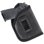 bvya Right Hand IWB Holster, Concealed Carry Handgun Holster Tactical Pancake Holster, Inside Waistband Gun Holster for Pistol, Fits Glock 19 17 20 23