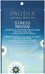 Pacifica Sheet Mask - Stress Rehab with Coconut, Caffeine & Green Tea – De-Stress Facial Mask for Puffiness & Redness Relief, Vegan & Cruelty-Free, 1 Sheet