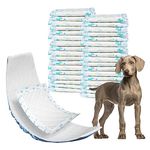 Pet Soft Dog Diaper Liners - 50 Count Disposable Dog Nappy Liners, Booster Pads for Male Female Dogs, Super Absorbent Dog Inserts Pads for Dog Nappies (Blue Bone, L-50)