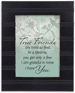 Elanze Designs True Friends are Hard to Find Black 8 x 10 Beaded Board Picture Frame Plaque