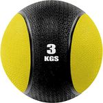 BodyRip 3kg Rubber Med Ball | Heavy Duty, Durable | Functional Strength Training, Home Gym, Fitness Exercise, Weight Lifting, Ripped, Calisthenics, Workout, Cardio, MMA