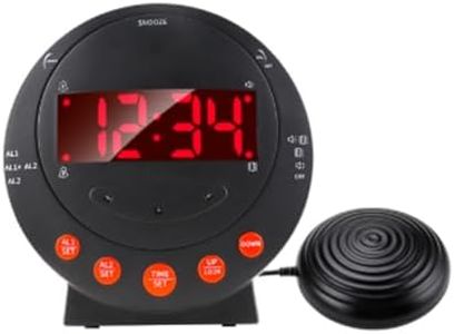 AMIR Dual Extra Loud Alarm Clock with Bed Shaker, Sonic Boom Alarm Clock with Vibrating, Adjustable Volume, Snooze, for Hearing Impaired, Deep Sleepers, Kids, Elderly, Home, and Office