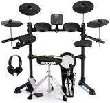 AODSK Electric Drum Set for Beginners with 241 Sounds,4 Quiet Drum Pads,2 Pedal,Throne,Sticks,Electronic Drum with Headphone,AED-400pro