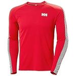 Helly Hansen Men's Lifa Active Stripe Crew Shirt, Red, XL UK