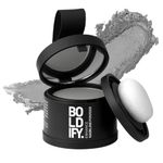 Boldify Hairline Powder (Grey) Instant Stain-Proof 48 Hour Formula Locks On for Full Body Hair & Beard, Root Touch Up Hair Loss Powder Spray for Thinning, 4g