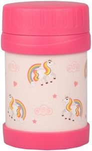 Bentology Stainless Steel Insulated Lunch 13 oz Thermos for Kids – Large Leak-Proof Storage Jar Container for Hot & Cold Food, Soups, Liquids - BPA Free - Fits Most Lunch Boxes and Bags - Unicorn